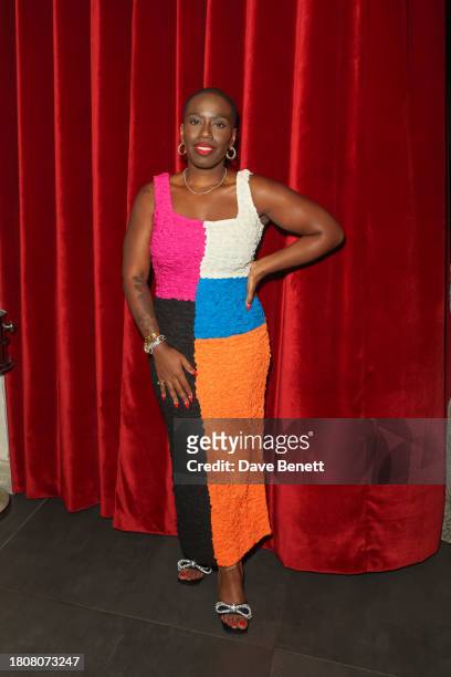 Candice Brathwaite attends a party to celebrate the 4th birthday of fashion rental app By Rotation at Geode on November 28, 2023 in London, England.