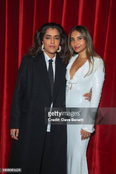 Arooj Aftab and Eshita Kabra-Davies attend a party to celebrate the 4th birthday of fashion rental app By Rotation at Geode on November 28, 2023 in...