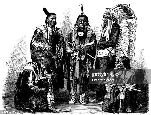 Sioux Red Racket 131 Sioux People High Res Illustrations - Getty Images