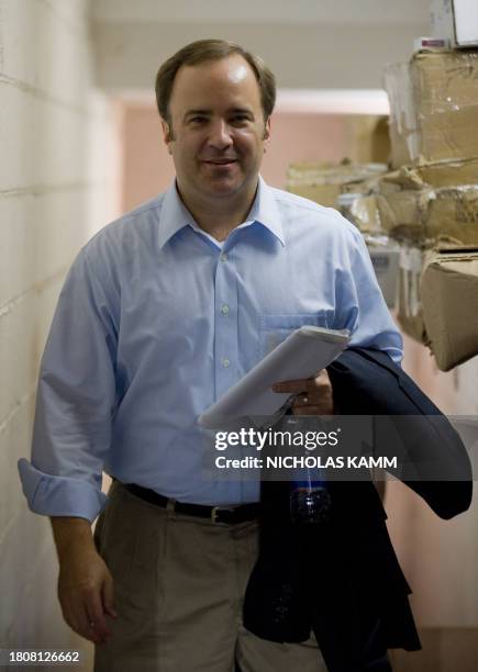 Former White House press secretary Scott McClellan leaves the Politics and Prose bookstore in Washington on June 10, 2008 after signing his new book...