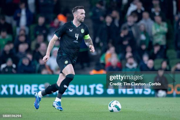 November 21: Shane Duffy of Republic of Ireland in action during the Republic of Ireland V New Zealand International friendly match at Aviva Stadium...