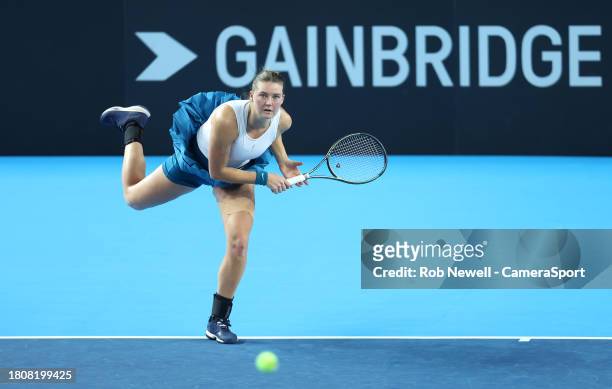 Sweden's Kajsa Rinaldo Persson during her match against Great Britain's Jodie Burrage during day 1 of the Billie Jean King Cup Play-Off match between...
