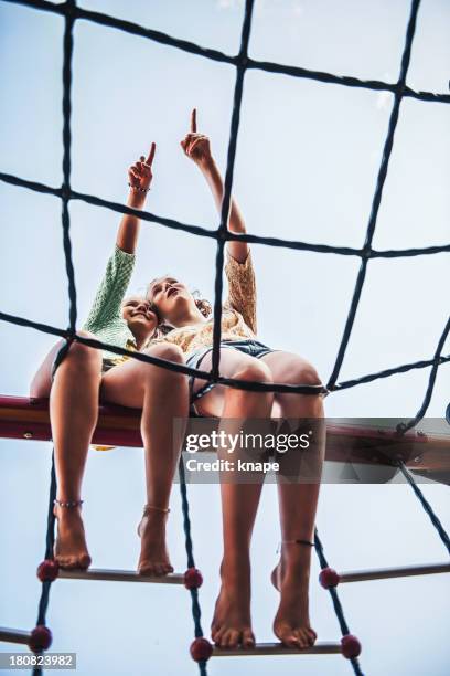 friends on a playground - caucasian 11 12 girl portrait vertical beautiful stock pictures, royalty-free photos & images