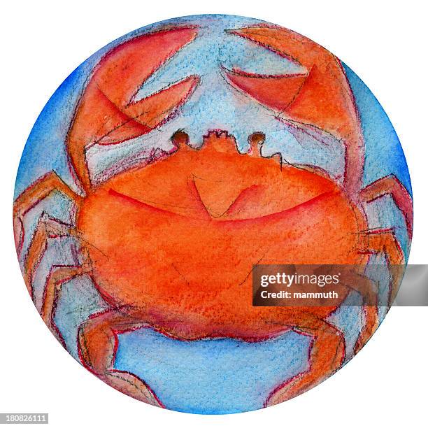 zodiac sign: cancer - cancer astrology sign stock illustrations