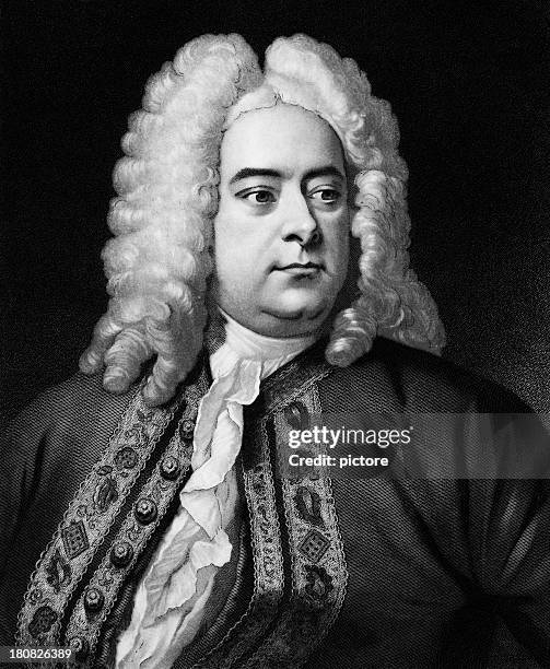 george handel,british baroque composer - baroque stock illustrations