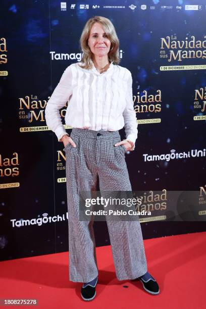 Vega Royo-Villanova attends the Madrid premiere of "La Navidad En Sus Manos" at Cine Callao on November 22, 2023 in Madrid, Spain.