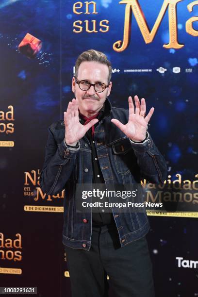 Comedian and actor Joaquin Reyes, at a photocall prior to the premiere of 'La Navidad en sus manos', at the Cines Callao, on 22 November, 2023 in...