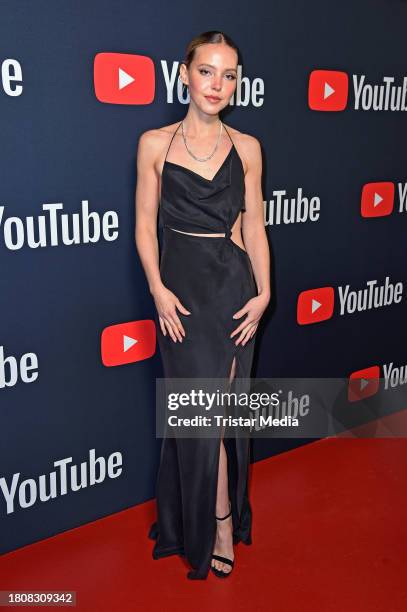 Lina Larissa Strahl attends the YouTube Music Awards Dinner at Restaurant Grill Royal on November 28, 2023 in Berlin, Germany.