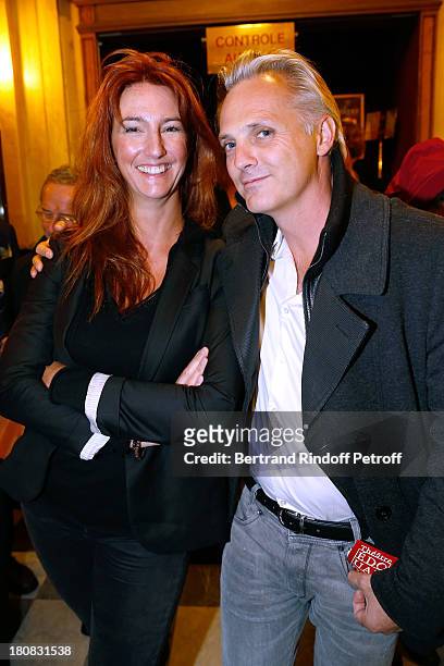 Miss Nicolas Altmayer and Matthieu Petit attend 'Nina' : Premiere at Theatre Edouard VII on September 16, 2013 in Paris, France.