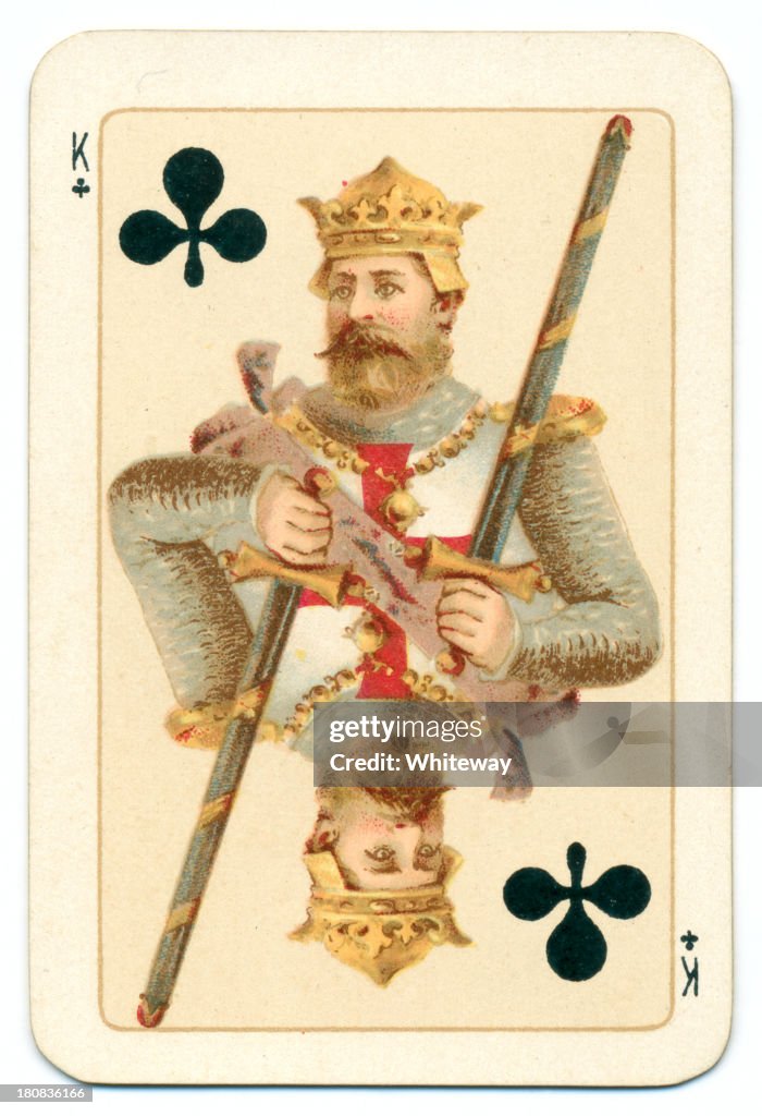 Plantagenet King of Clubs playing card Goodall 1895