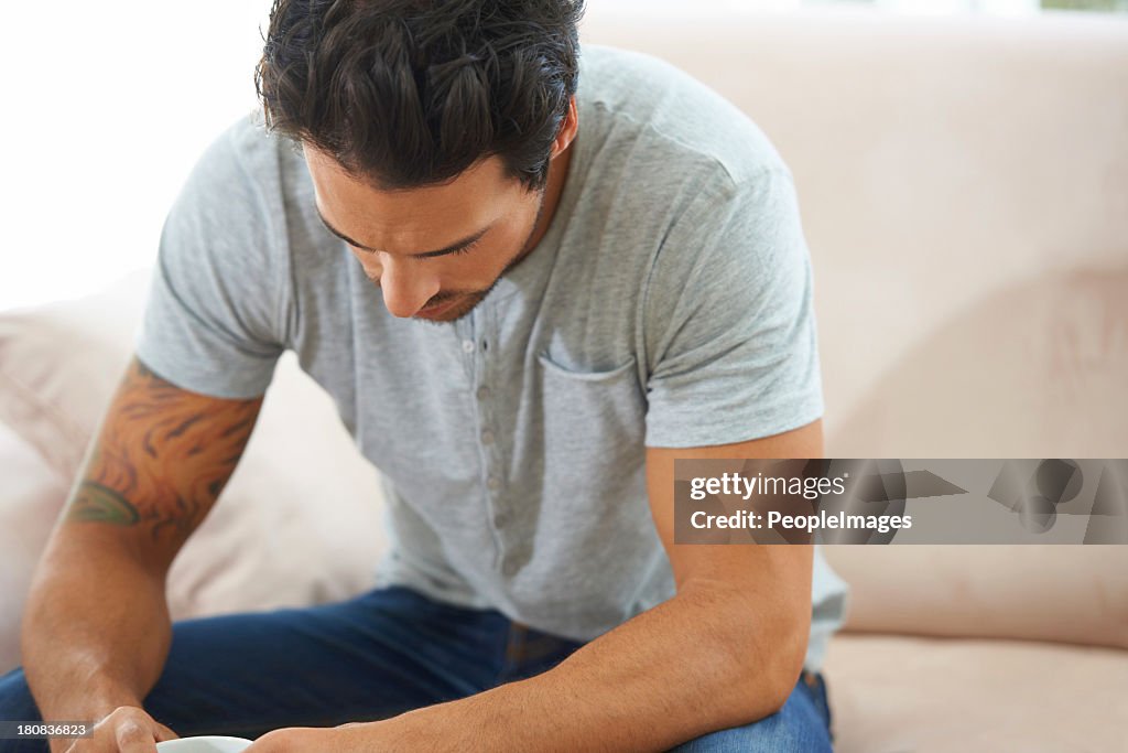 Lost in his thoughts