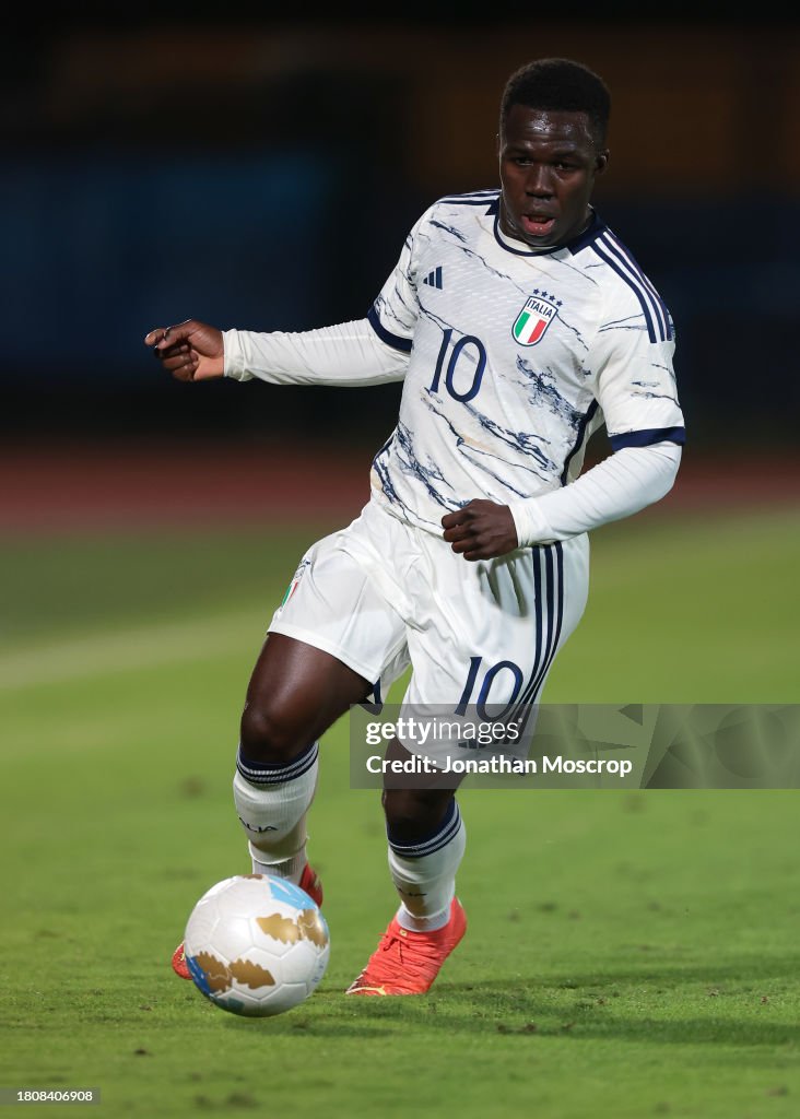 Wilfried Gnonto of Italy during the UEFA U21 Euro 2025 Qualifier Wilfried Gnonto of Italy during the UEFA U21 Euro 2025 Qualifier