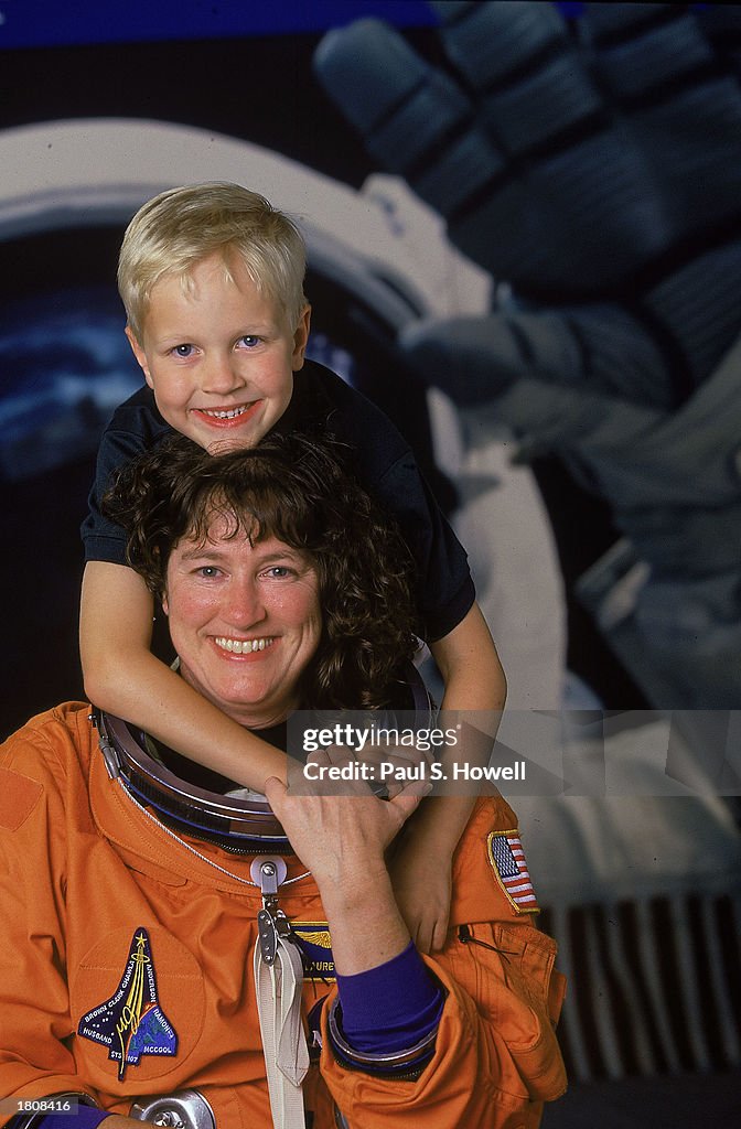 Astronaut Laurel Clark And Her Son