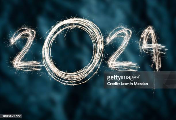 happy new 2024 year - firework stock pictures, royalty-free photos & images