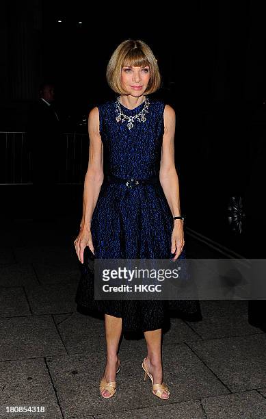 Anna Wintour attends an evening to celebrate The Global Fund hosted by the Earl and Countess of Mornington, Anna Wintour, Livia Firth and Natalie...
