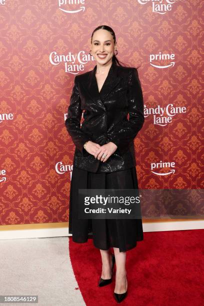 Meena Harris at the world premiere of "Candy Cane Lane" held at the Regency Village Theatre on November 28, 2023 in Los Angeles, California.