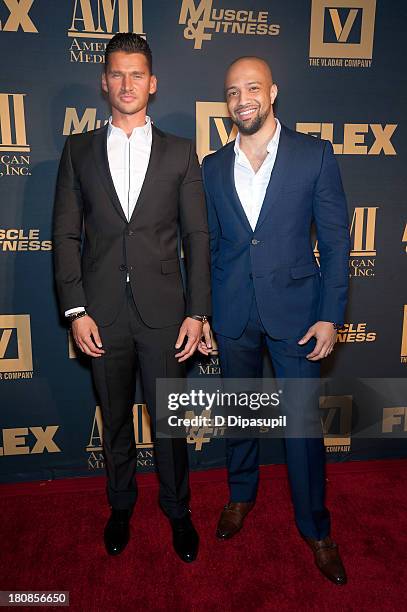 Director/writer Vlad Yudin and producer Edwin Mejia attend the "Generation Iron" New York Premiere at AMC Regal Union Square on September 16, 2013 in...