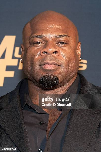 Kai Greene attends the "Generation Iron" New York Premiere at AMC Regal Union Square on September 16, 2013 in New York City.