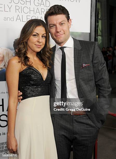 Actor Patrick Fugit and Liberty Cordova arrive at the Los Angeles premiere of "Thanks For Sharing" at ArcLight Hollywood on September 16, 2013 in...