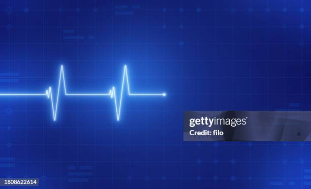 illustrations, cliparts, dessins animés et icônes de santé coeur pouls trace bleu abstrait fond - rythme cardiaque