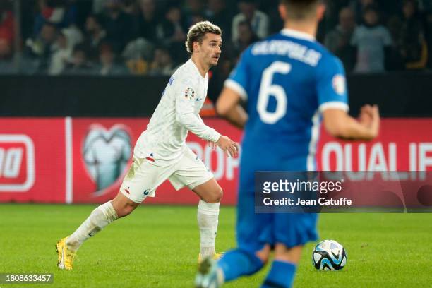 Antoine Griezmann of France in action during the UEFA EURO 2024 European qualifier match between Greece and France at OPAP Arena, Agia Sofia Stadium...