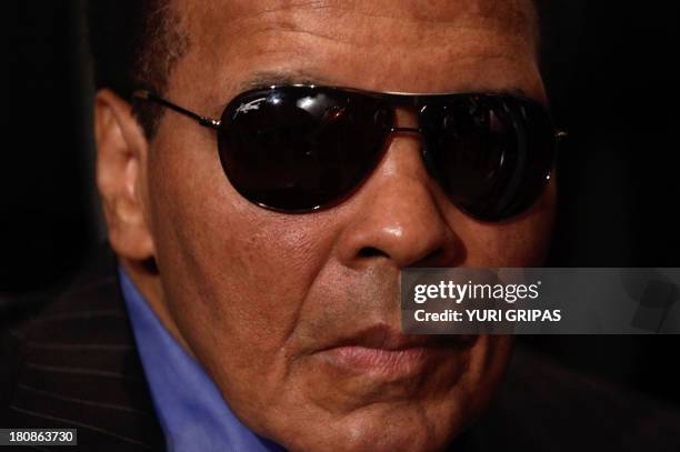 World Heavyweight Boxing Champion Muhammad Ali attends a news conference at the National Press Club on May 24, 2011 in Washington, DC. Ali and other...