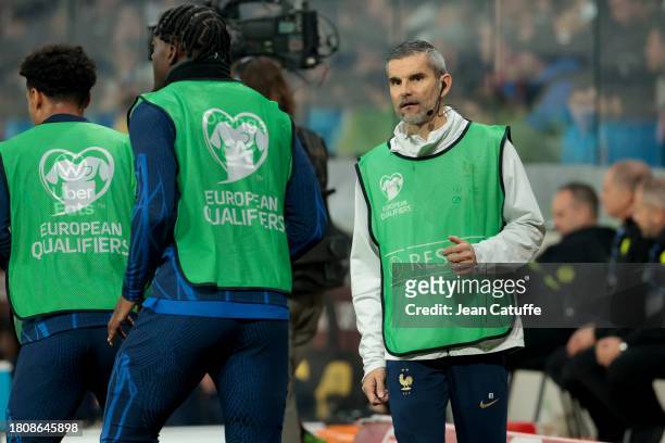 Fitness coach of Team France Cyril Moine during the UEFA EURO 2024 European qualifier match between Greece and France at OPAP Arena, Agia Sofia...
