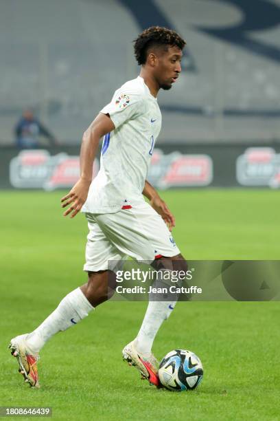 Kingsley Coman of France in action during the UEFA EURO 2024 European qualifier match between Greece and France at OPAP Arena, Agia Sofia Stadium on...