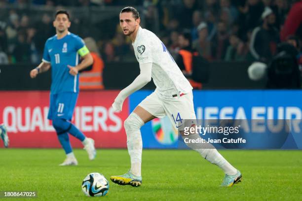 Adrien Rabiot of France in action during the UEFA EURO 2024 European qualifier match between Greece and France at OPAP Arena, Agia Sofia Stadium on...