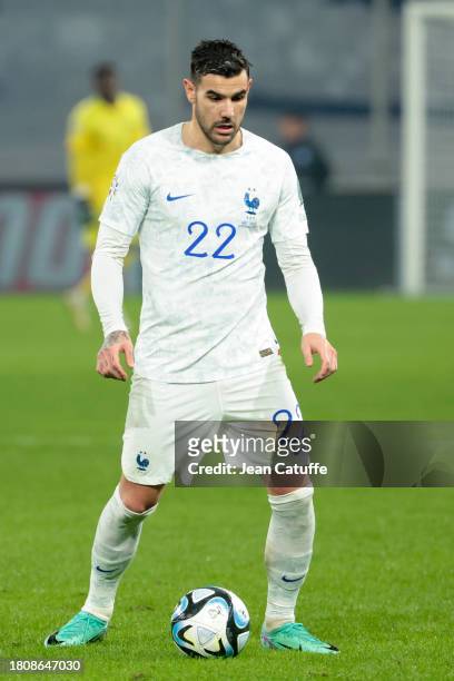 Theo Hernandez of France in action during the UEFA EURO 2024 European qualifier match between Greece and France at OPAP Arena, Agia Sofia Stadium on...