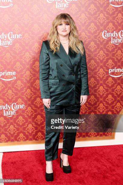 Jillian Bell at the world premiere of "Candy Cane Lane" held at the Regency Village Theatre on November 28, 2023 in Los Angeles, California.