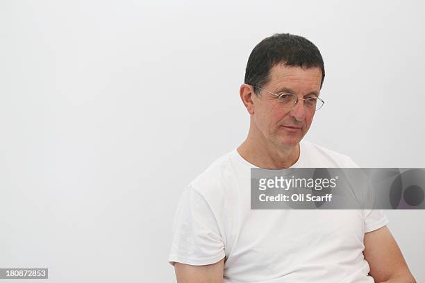Sculptor Anthony Gormley at his studio following the announcement that he has been awarded the Sculpture Laureate in the Praemium Imperiale art prize...