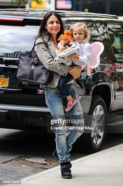 Bethenny Frankel and Bryn Hoppy are seen on September 16, 2013 in New York City.