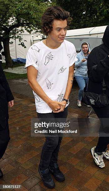 Harry Styles seen at Fashion East fasion show on September 17, 2013 in London, England.