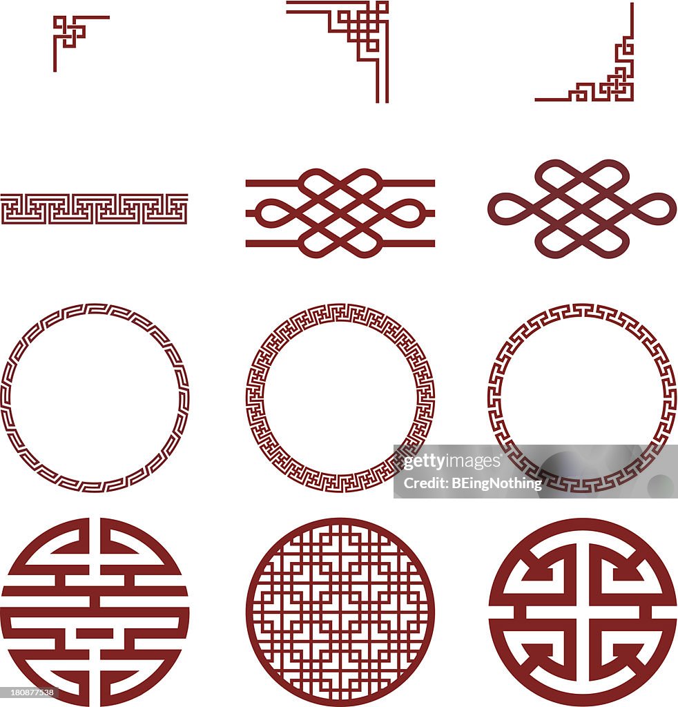 Chinese paper and traditional pattern