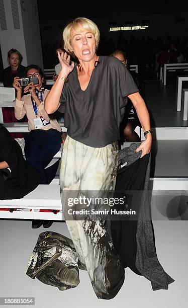 Actress Emma Thompson attends the Maria Grachvogel show during London Fashion Week SS14 at BFC Courtyard Showspace on September 17, 2013 in London,...