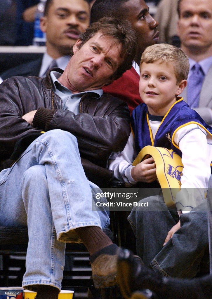 Celebrities Attend Lakers Game in Los Angeles