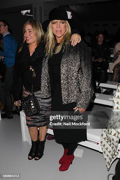 Jo Wood seen at the Maria Grachvogel fashion show at Somerset House on September 17, 2013 in London, England.