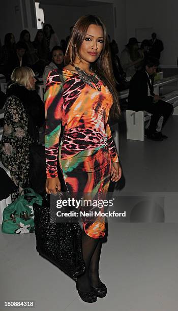 Tasmin Lucia-Kahn seen at the Maria Grachvogel fashion show at Somerset House on September 17, 2013 in London, England.