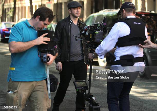 Donnie Wahlberg, executive producer of "Boston's Finest," shoots promotions for the new season, on Sunday, Sept. 15, 2013.