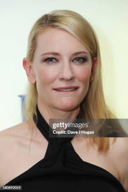 Cate Blanchett attends the UK premiere of 'Blue Jasmine' at The Odeon West End on September 17, 2013 in London, England.