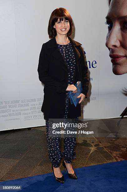 Jemima Rooper attends the UK premiere of 'Blue Jasmine' at The Odeon West End on September 17, 2013 in London, England.