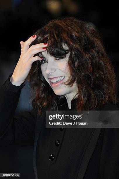 Sally Hawkins attends the UK premiere of 'Blue Jasmine' at The Odeon West End on September 17, 2013 in London, England.