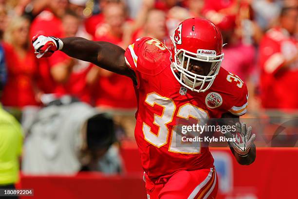 Cyrus Gray of the Kansas City Chiefs celebrate after successfully downing the punt within the Dallas Cowboys five yard line in the fourth quarter on...