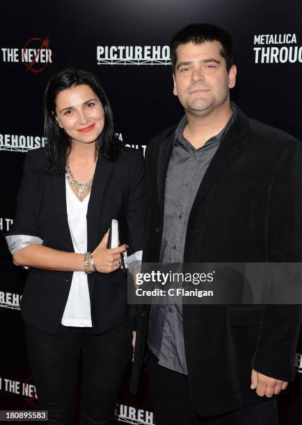 Director Nimrod Antal and Wife attend the U.S. Premiere of Metallica Through The Never at the AMC Metreon on September 16, 2013 in San Francisco,...