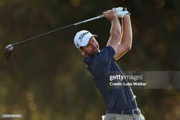 Scott Jamieson of Scotland plays his tee shot on the 10th hole during Day One of the Joburg Open at Houghton GC on November 23, 2023 in Johannesburg,...