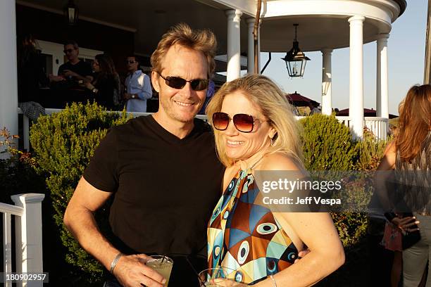 Tom Schanley and Lisa Jey Davis attend Eddie Vedder and Zach Galifianakis Rock Malibu Fundraiser for EBMRF and Heal EB on September 15, 2013 in...