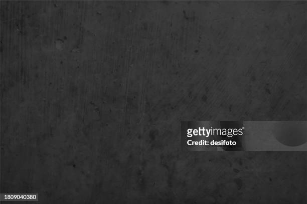 black gray coloured rough scuffed messy scratched blackboard or writing slate or granite like textured effect grunge horizontal background that is blank and empty - granite stock illustrations