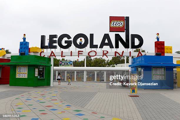 Entrance to Legoland California theme park next to North America's first ever Legoland Hotel at Legoland on September 17, 2013 in Carlsbad,...