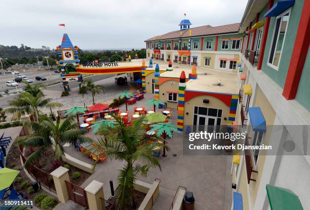 General view of North America's first ever Legoland Hotel at Legoland on September 17, 2013 in Carlsbad, California. The three-story, 250-room hotel...